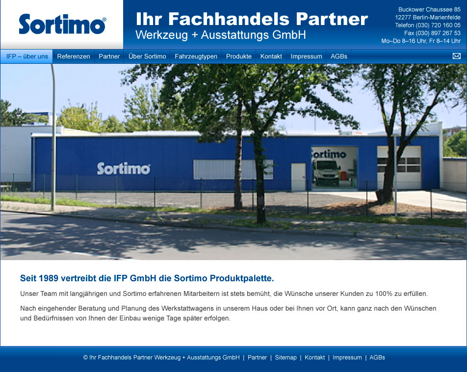 Website Sortimo Berlin